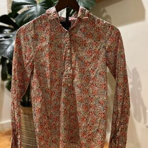 J. Crew Liberty Fabric Floral Top